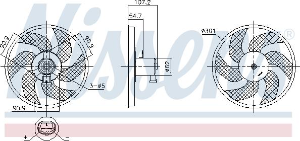 Nissens 850084 - Ventilators, Motora dzesēšanas sistēma autodraugiem.lv