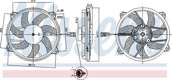 Nissens 850035 - Ventilators, Motora dzesēšanas sistēma autodraugiem.lv