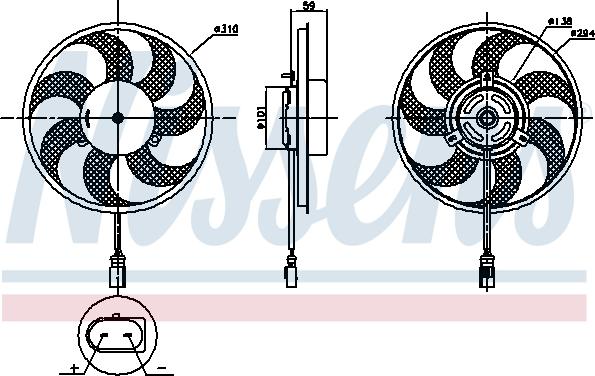 Nissens 850030 - Ventilators, Motora dzesēšanas sistēma autodraugiem.lv