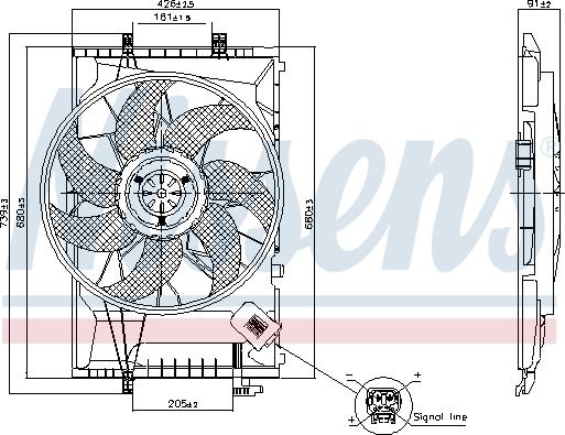 Nissens 850078 - Ventilators, Motora dzesēšanas sistēma autodraugiem.lv