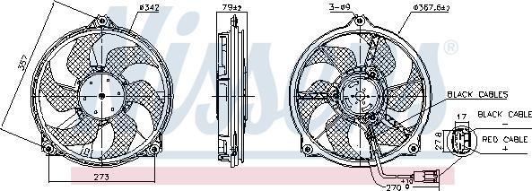 Nissens 850073 - Ventilators, Motora dzesēšanas sistēma autodraugiem.lv
