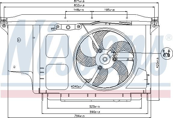 Nissens 85007 - Ventilators, Motora dzesēšanas sistēma autodraugiem.lv