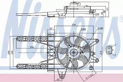 Nissens 85013 - Ventilators, Motora dzesēšanas sistēma autodraugiem.lv