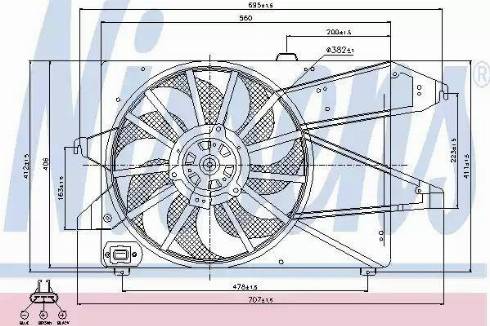 Nissens 85505 - Ventilators, Motora dzesēšanas sistēma autodraugiem.lv