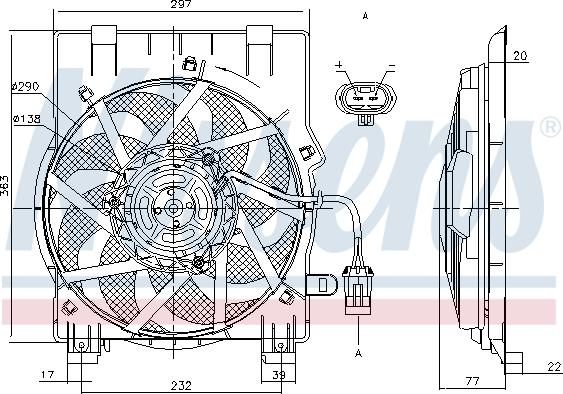 Nissens 85197 - Ventilators, Motora dzesēšanas sistēma autodraugiem.lv