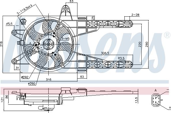 Nissens 85141 - Ventilators, Motora dzesēšanas sistēma autodraugiem.lv