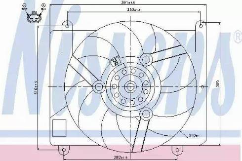 Nissens 85143 - Ventilators, Motora dzesēšanas sistēma autodraugiem.lv