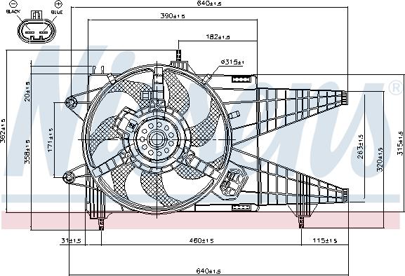 Nissens 85160 - Ventilators, Motora dzesēšanas sistēma autodraugiem.lv