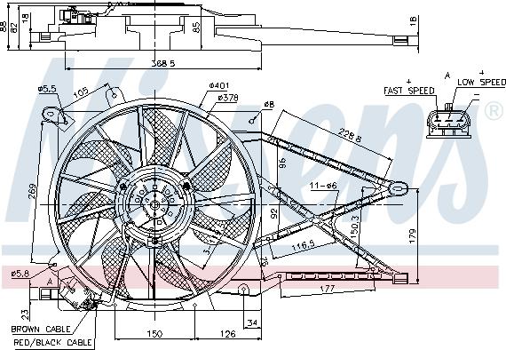 Nissens 85185 - Ventilators, Motora dzesēšanas sistēma autodraugiem.lv