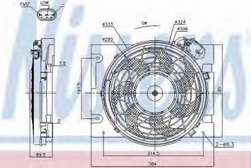 Nissens 85187 - Ventilators, Gaisa kond. sistēmas kondensators autodraugiem.lv