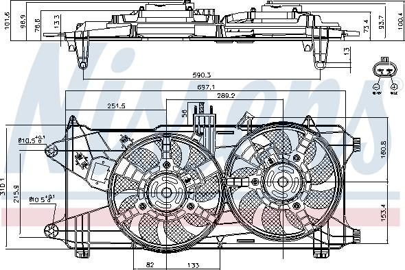 Nissens 85130 - Ventilators, Motora dzesēšanas sistēma autodraugiem.lv