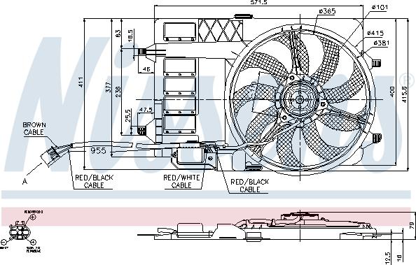 Nissens 85125 - Ventilators, Motora dzesēšanas sistēma autodraugiem.lv