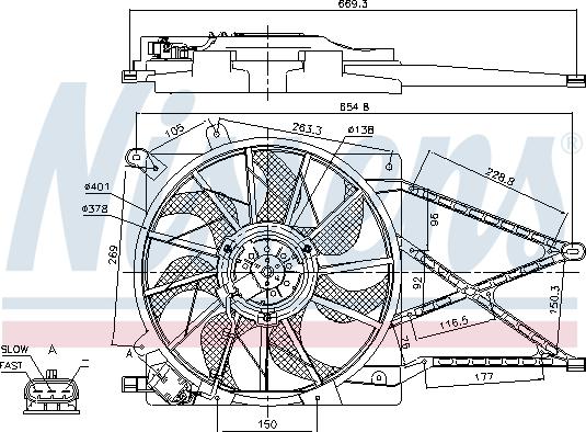 Nissens 85175 - Ventilators, Motora dzesēšanas sistēma autodraugiem.lv