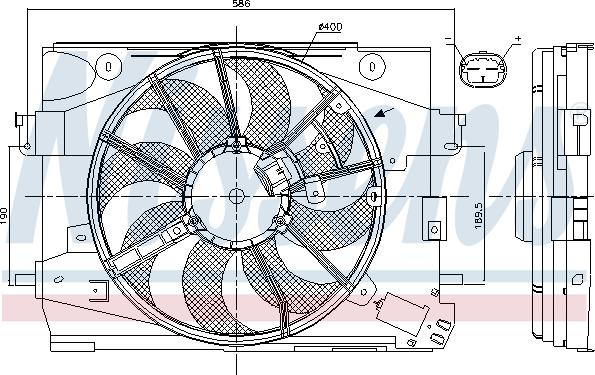 Nissens 85892 - Ventilators, Motora dzesēšanas sistēma autodraugiem.lv