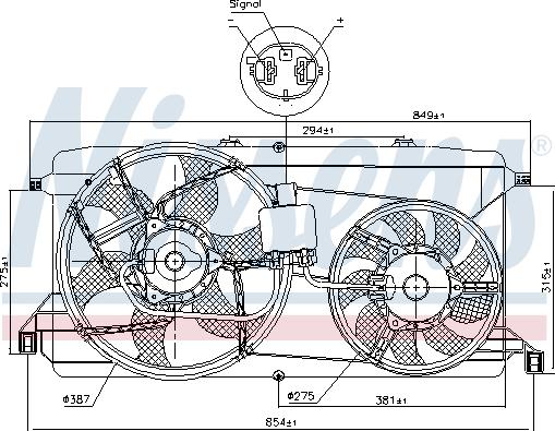 Nissens 85826 - Ventilators, Motora dzesēšanas sistēma autodraugiem.lv