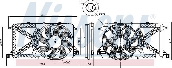 Nissens 85827 - Ventilators, Motora dzesēšanas sistēma autodraugiem.lv