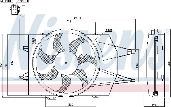 Nissens 85342 - Ventilators, Motora dzesēšanas sistēma autodraugiem.lv