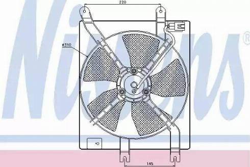 Nissens 85357 - Ventilators, Gaisa kond. sistēmas kondensators autodraugiem.lv