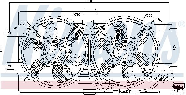 Nissens 85386 - Ventilators, Motora dzesēšanas sistēma autodraugiem.lv