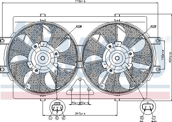Nissens 85388 - Ventilators, Motora dzesēšanas sistēma autodraugiem.lv