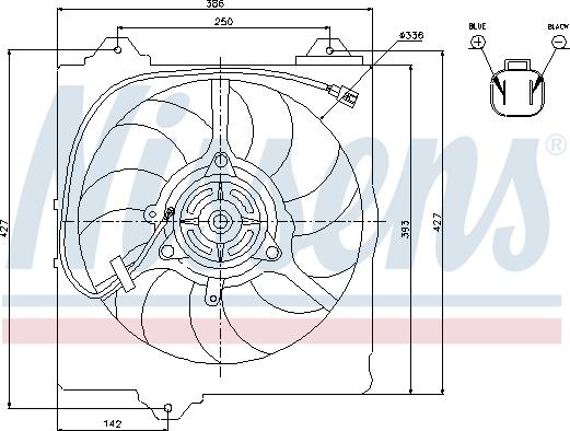 Nissens 85242 - Ventilators, Motora dzesēšanas sistēma autodraugiem.lv