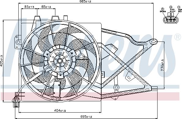 Nissens 85208 - Ventilators, Motora dzesēšanas sistēma autodraugiem.lv