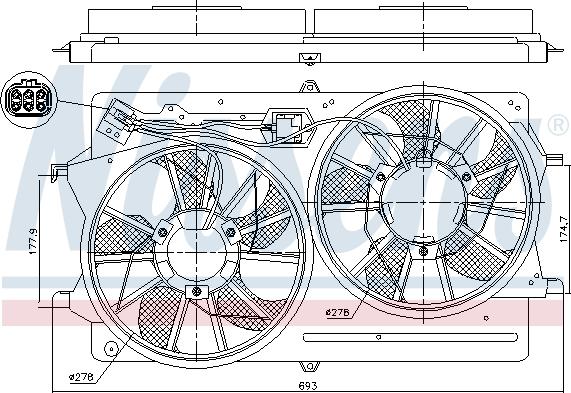 Nissens 85214 - Ventilators, Motora dzesēšanas sistēma autodraugiem.lv