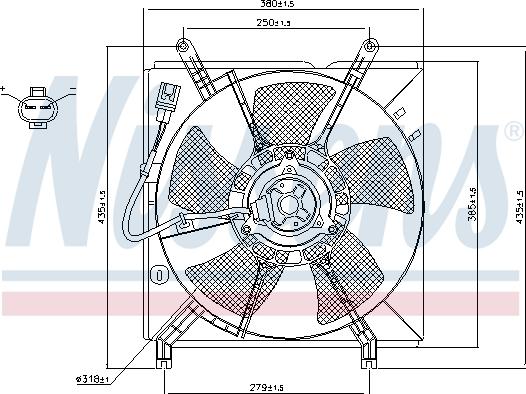 Nissens 85238 - Ventilators, Motora dzesēšanas sistēma autodraugiem.lv