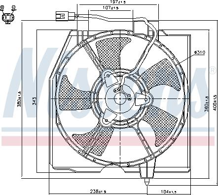 Nissens 85224 - Ventilators, Motora dzesēšanas sistēma autodraugiem.lv