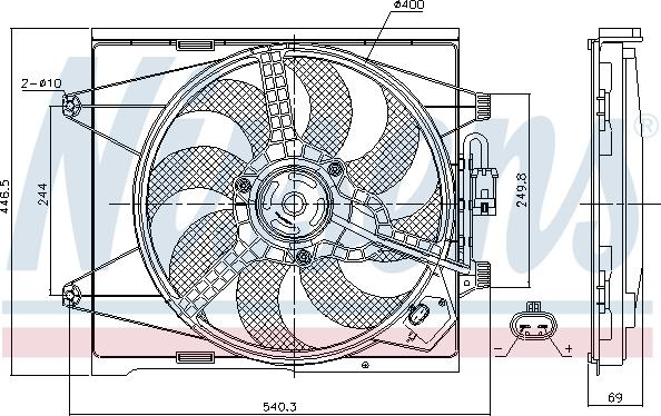 Nissens 85744 - Ventilators, Motora dzesēšanas sistēma autodraugiem.lv