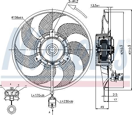 Nissens 85703 - Ventilators, Motora dzesēšanas sistēma autodraugiem.lv