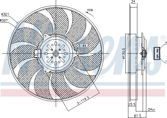 Nissens 85786 - Ventilators, Motora dzesēšanas sistēma autodraugiem.lv