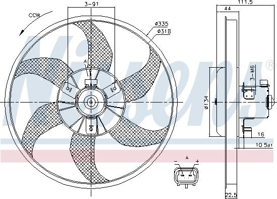 Nissens 85782 - Ventilators, Motora dzesēšanas sistēma autodraugiem.lv