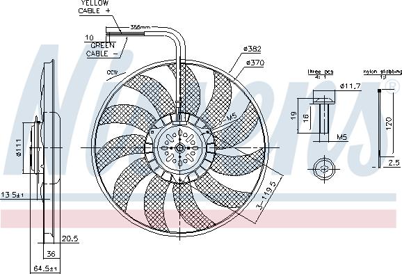 Nissens 85732 - Ventilators, Motora dzesēšanas sistēma autodraugiem.lv