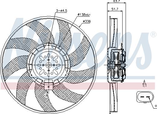 Nissens 85727 - Ventilators, Motora dzesēšanas sistēma autodraugiem.lv