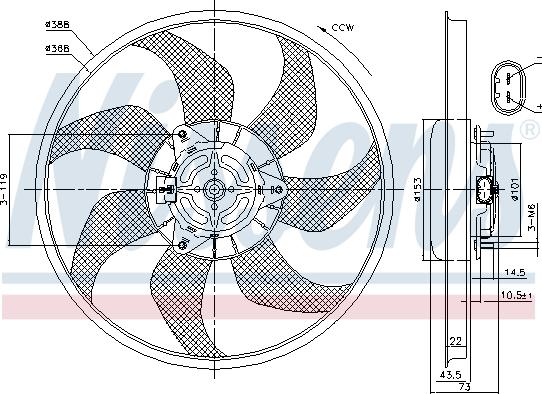 Nissens 85776 - Ventilators, Motora dzesēšanas sistēma autodraugiem.lv