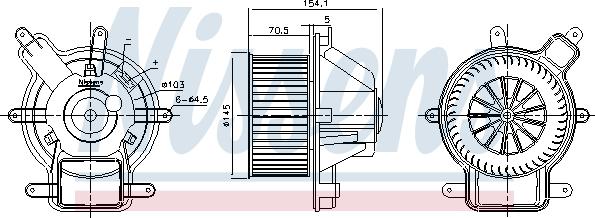 Nissens 87464 - Salona ventilators autodraugiem.lv