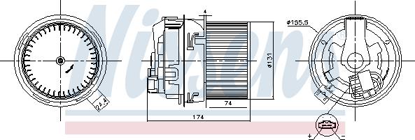 Nissens 87593 - Salona ventilators autodraugiem.lv