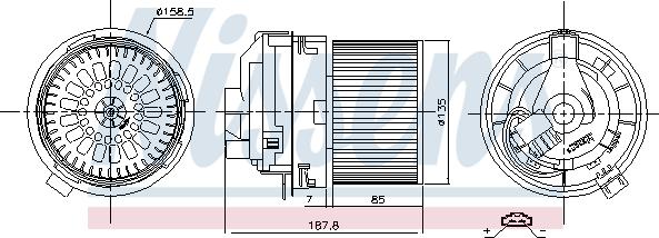 Nissens 87508 - Salona ventilators autodraugiem.lv