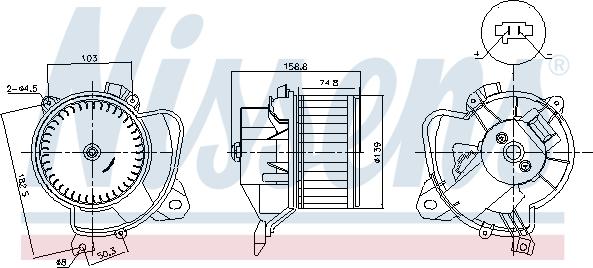 Nissens 87574 - Salona ventilators autodraugiem.lv