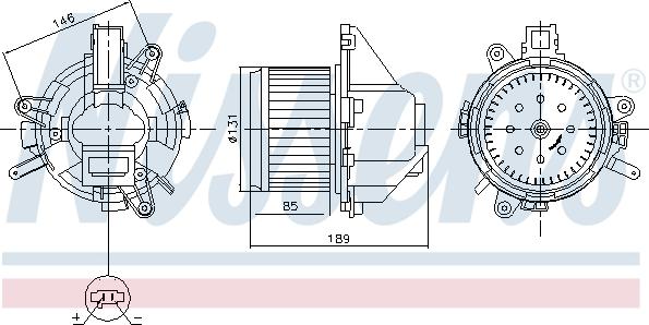 Nissens 87608 - Salona ventilators autodraugiem.lv