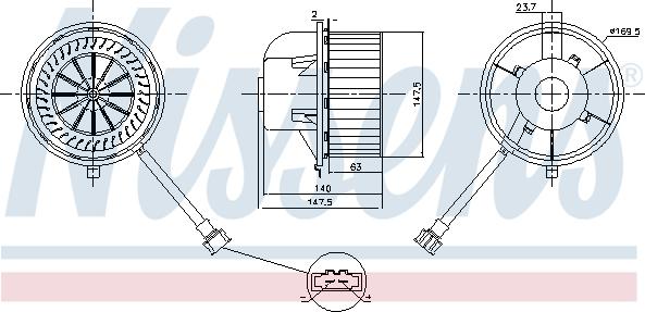 Nissens 87155 - Salona ventilators autodraugiem.lv