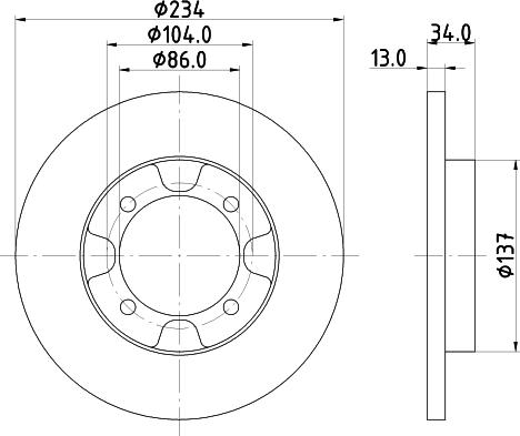 Nisshinbo ND3037 - Bremžu diski autodraugiem.lv