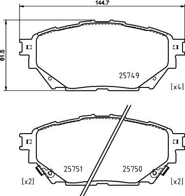 Brembo P54065N - Bremžu uzliku kompl., Disku bremzes autodraugiem.lv