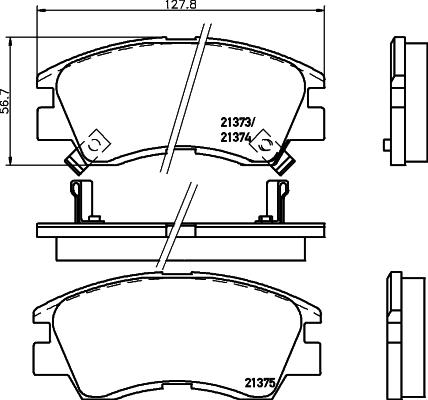 Unipart GBP866AF - Bremžu uzliku kompl., Disku bremzes autodraugiem.lv