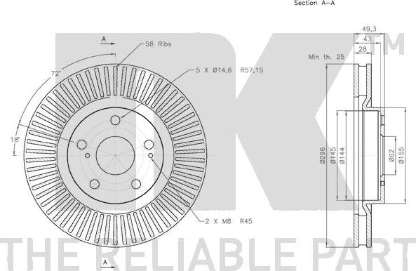 NK 3145117 - Bremžu diski autodraugiem.lv