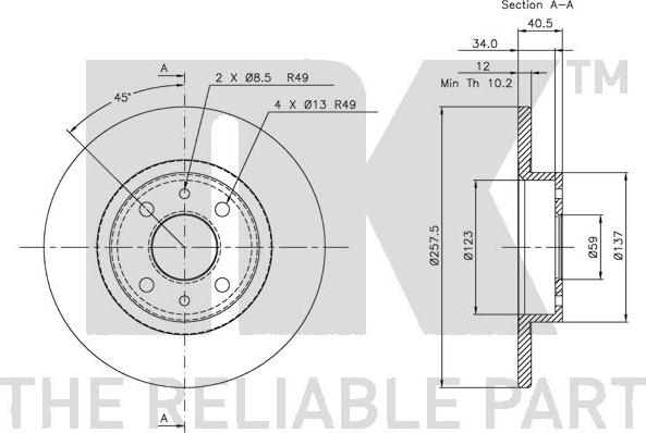 NK 209932 - Bremžu diski autodraugiem.lv