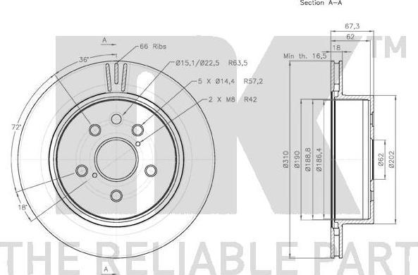NK 3145106 - Bremžu diski autodraugiem.lv