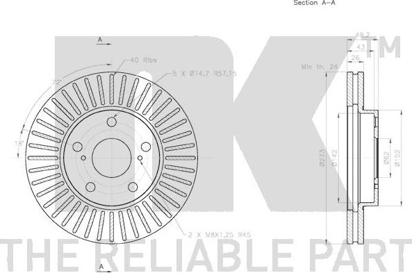 NK 2045120 - Bremžu diski autodraugiem.lv