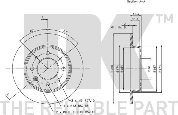 NK 313513 - Bremžu diski autodraugiem.lv